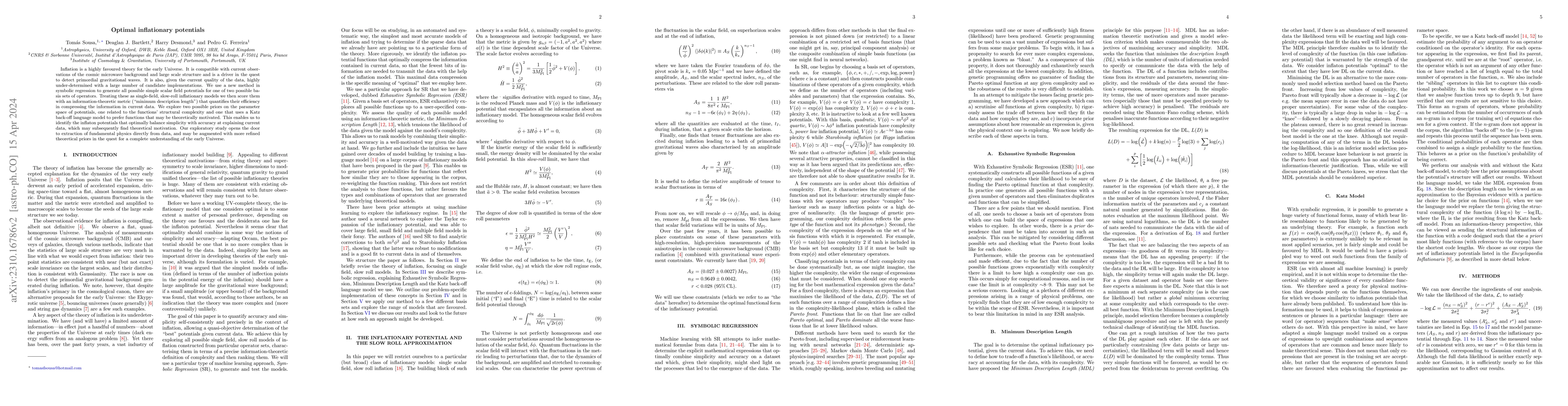 Thumbnail for Optimal Inflationary Potentials