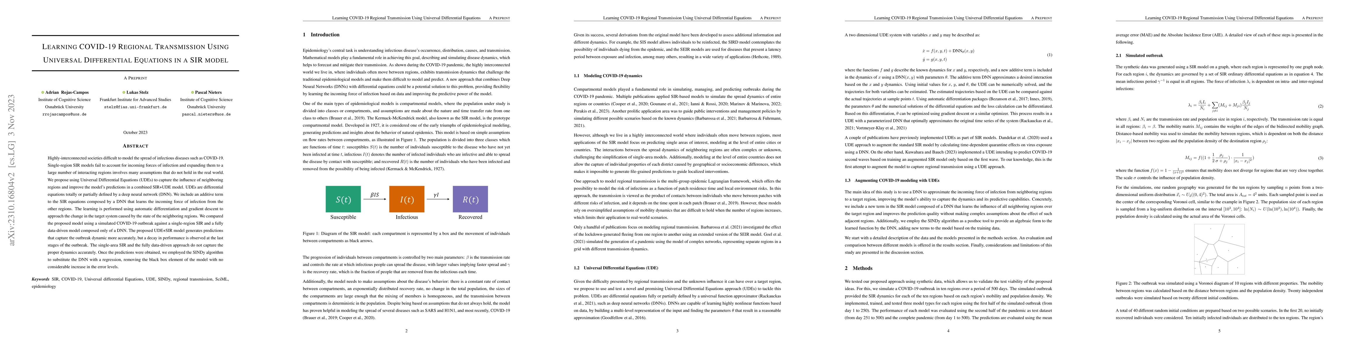 Thumbnail for Learning COVID-19 Regional Transmission Using Universal Differential
  Equations in a SIR model