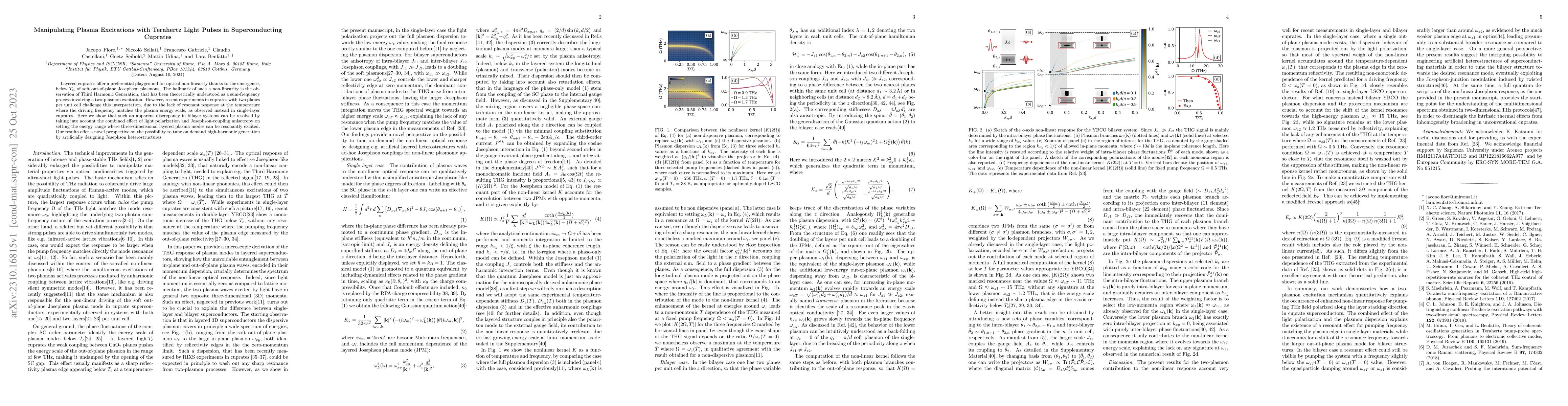Thumbnail for Manipulating Plasma Excitations with Terahertz Light Pulses in
  Superconducting Cuprates