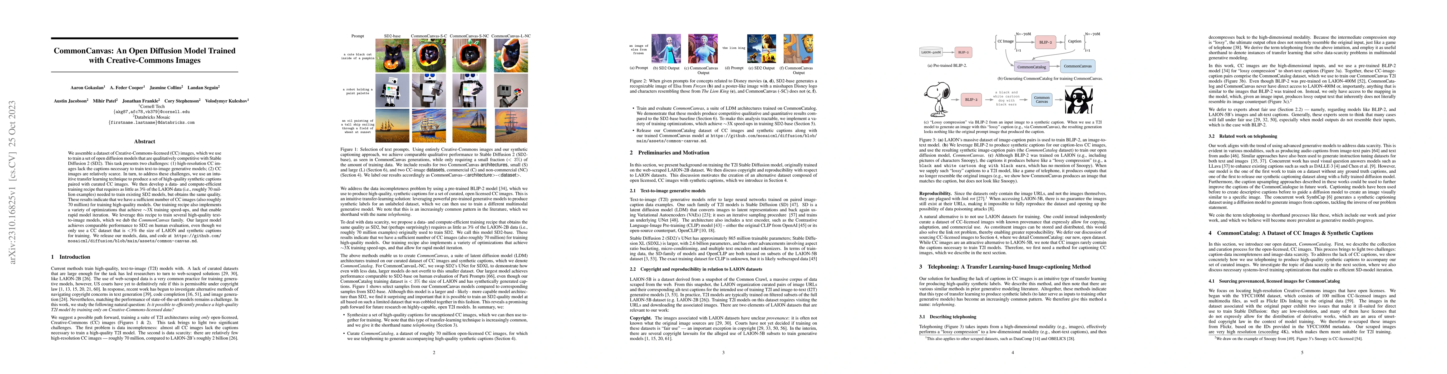 Thumbnail for CommonCanvas: An Open Diffusion Model Trained with Creative-Commons
  Images