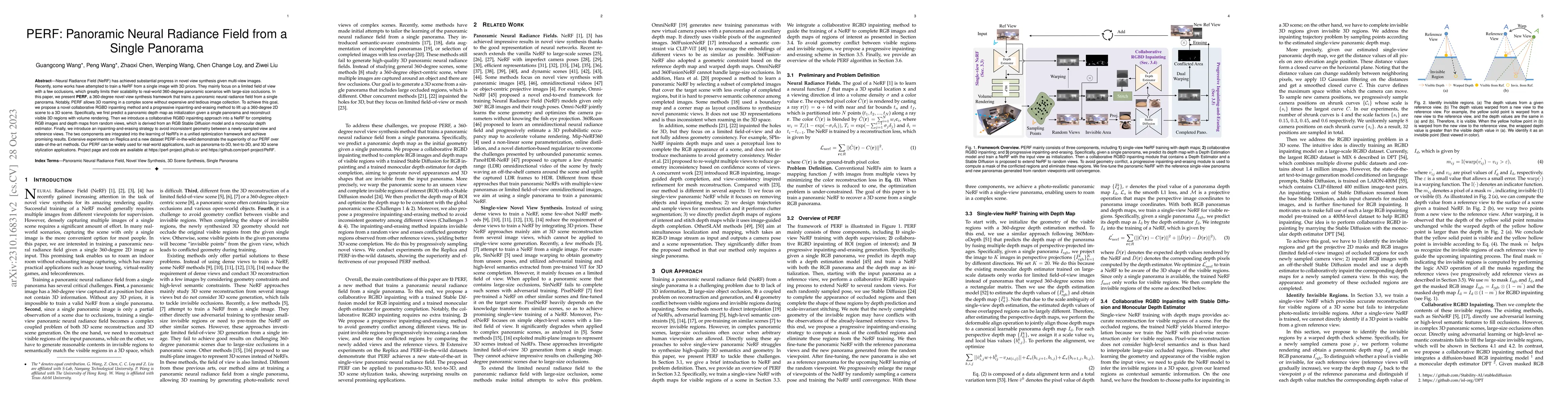 Thumbnail for PERF: Panoramic Neural Radiance Field from a Single Panorama