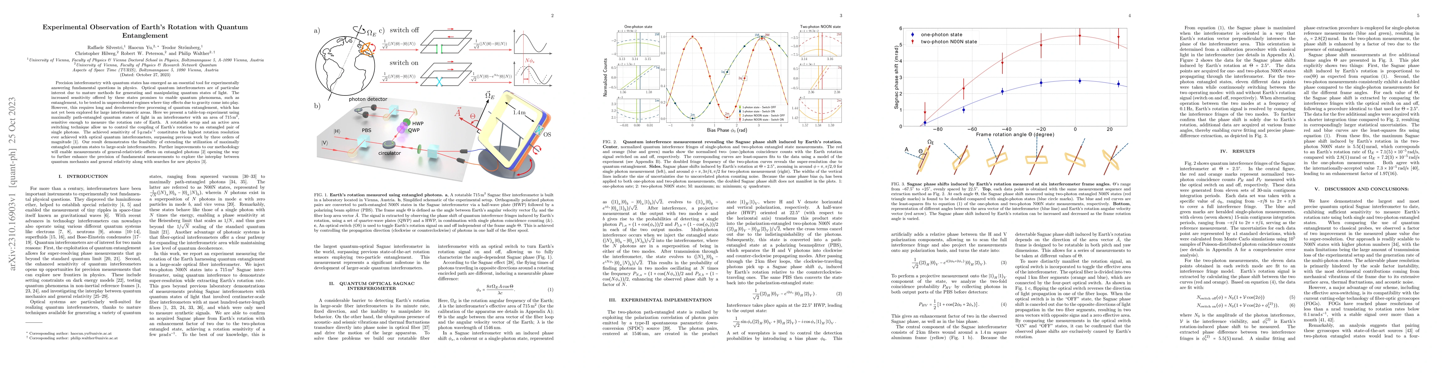 Thumbnail for Experimental Observation of Earth's Rotation with Quantum Entanglement