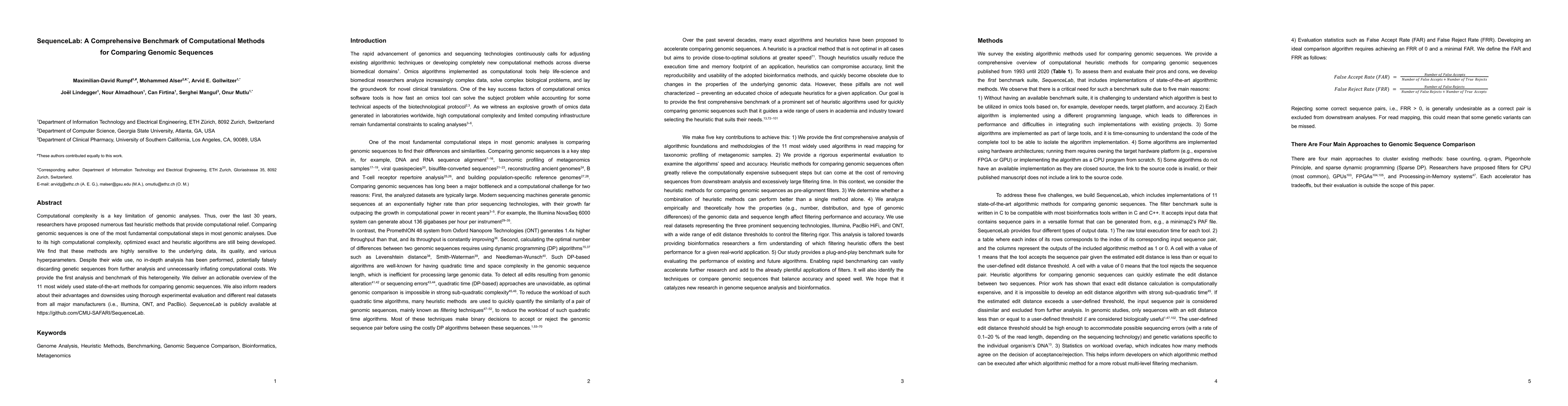 Thumbnail for SequenceLab: A Comprehensive Benchmark of Computational Methods for
  Comparing Genomic Sequences