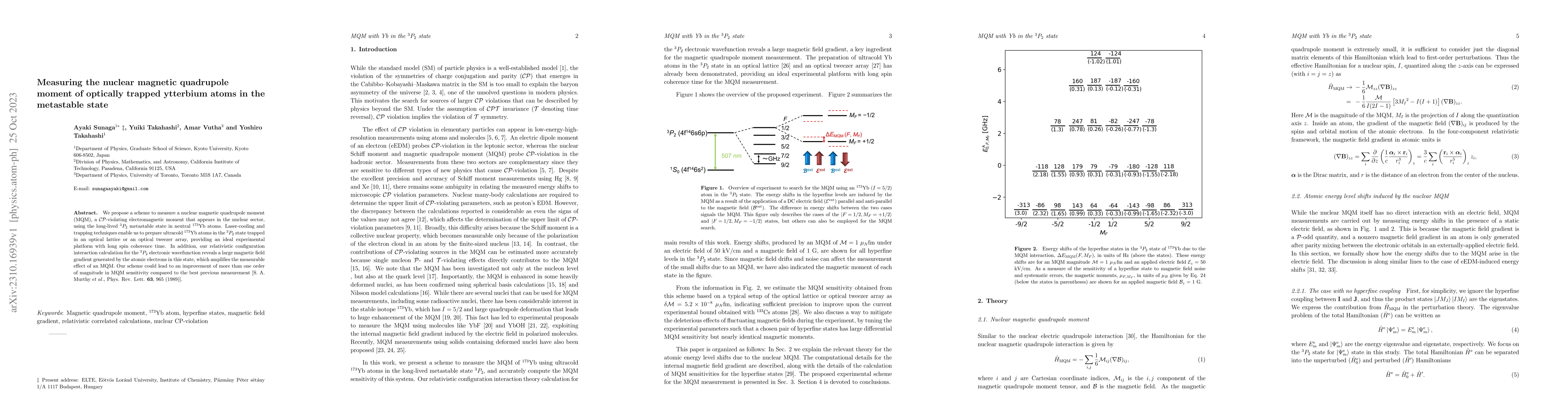 Thumbnail for Measuring the nuclear magnetic quadrupole moment of optically trapped
  ytterbium atoms in the metastable state