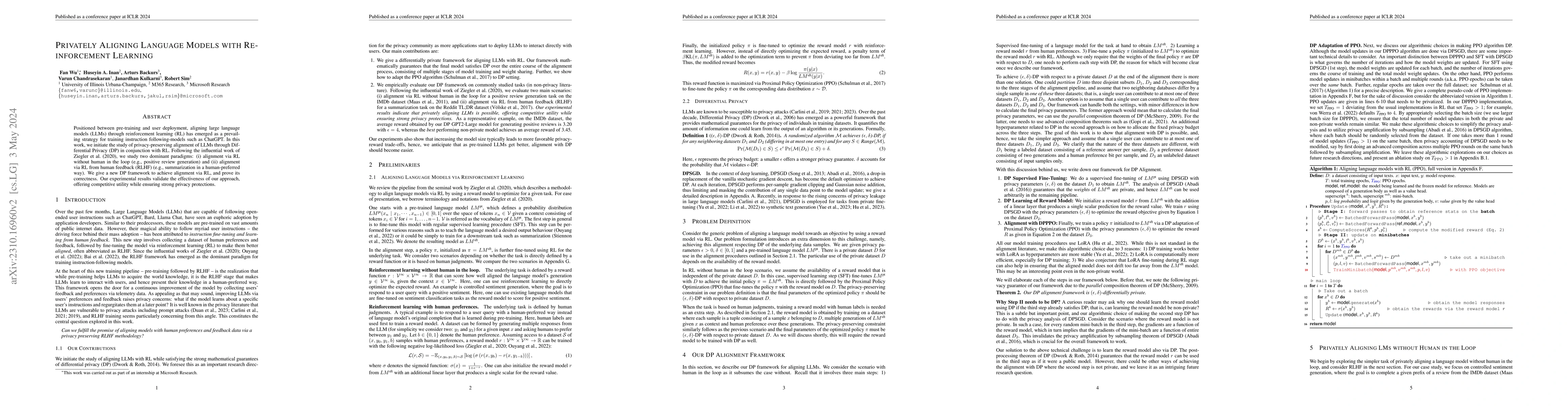 Thumbnail for Privately Aligning Language Models with Reinforcement Learning