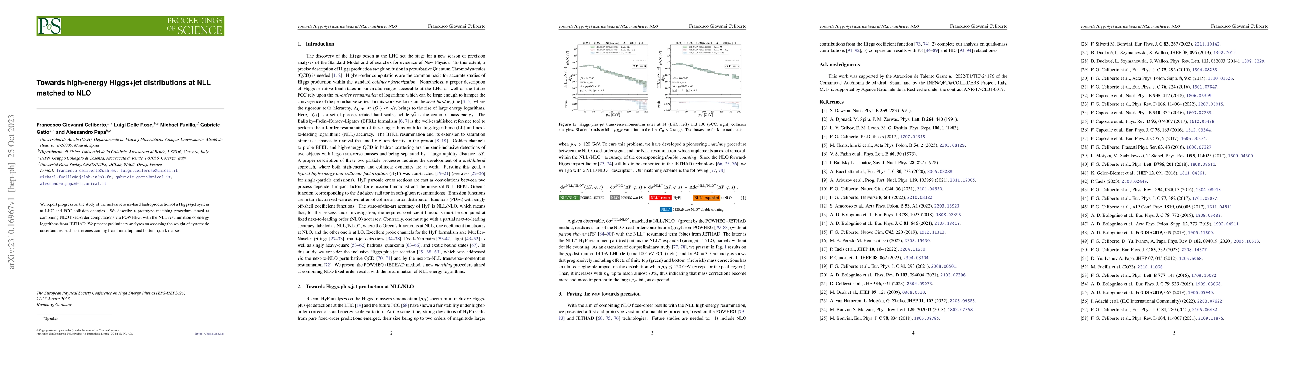 Thumbnail for Towards high-energy Higgs+jet distributions at NLL matched to NLO