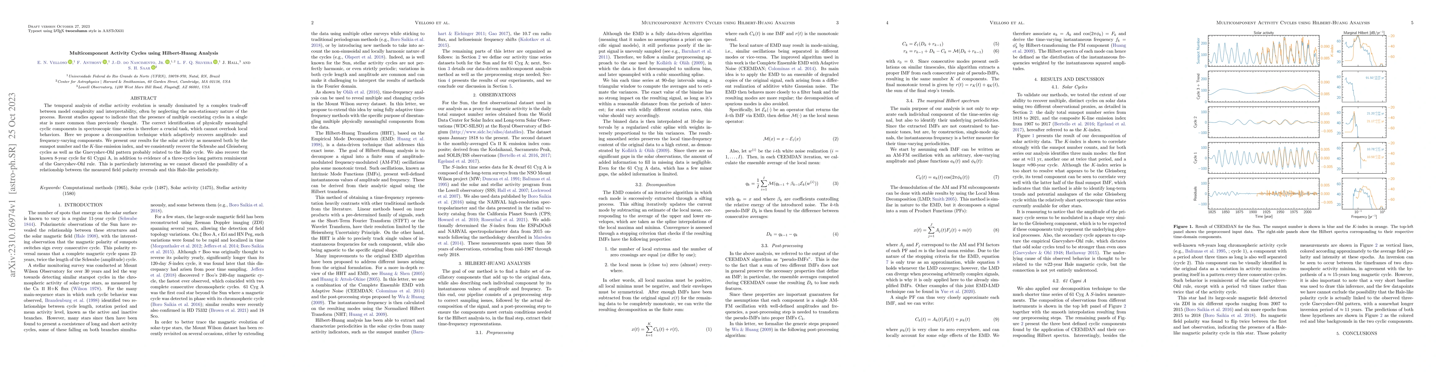 Thumbnail for Multicomponent Activity Cycles using Hilbert-Huang Analysis