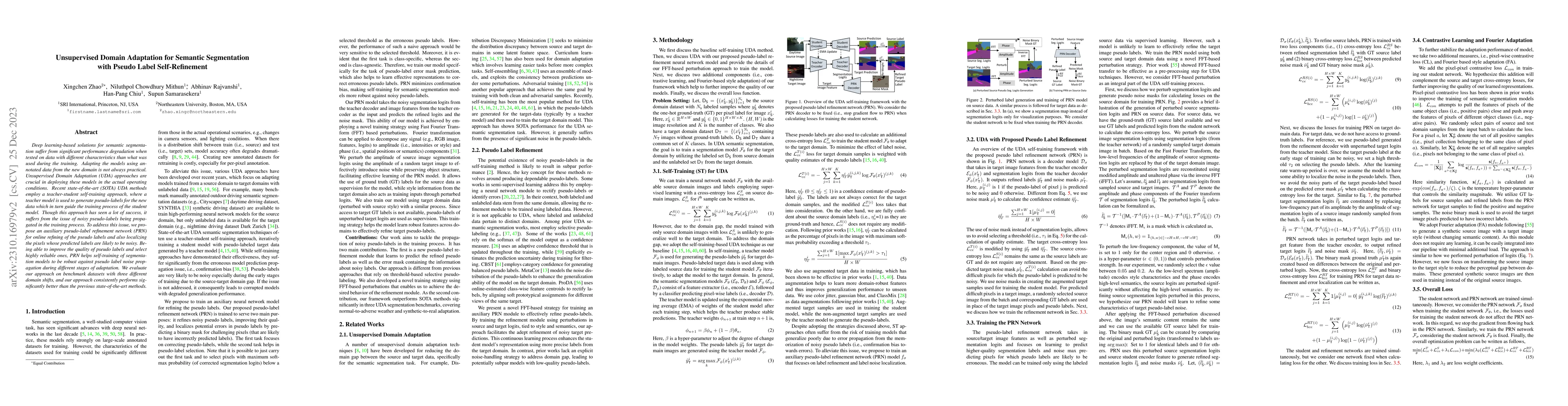 Thumbnail for Unsupervised Domain Adaptation for Semantic Segmentation with Pseudo
  Label Self-Refinement