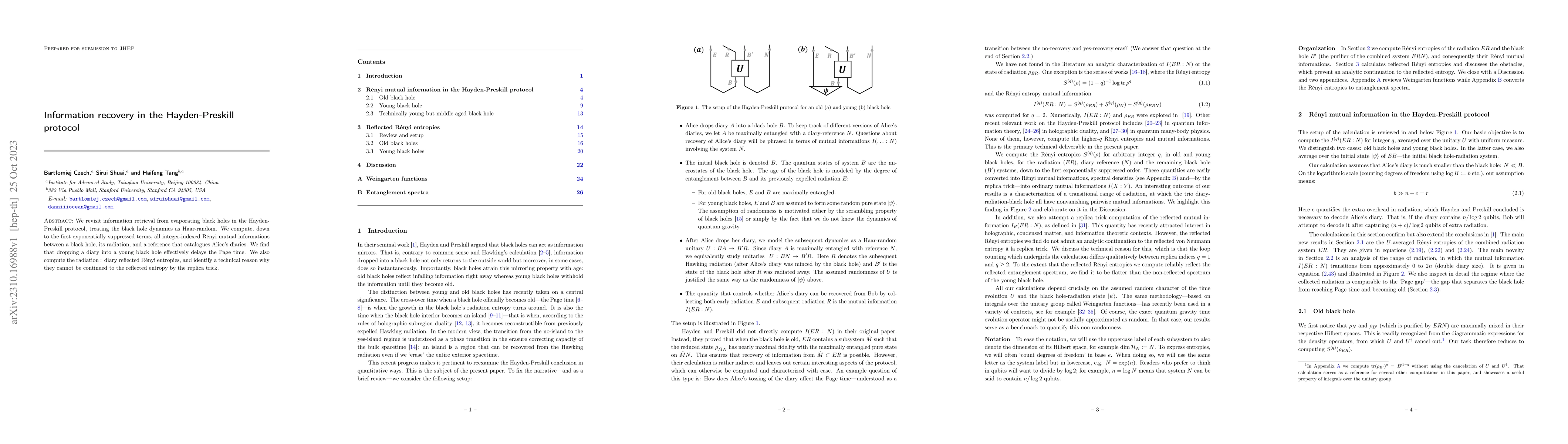 Thumbnail for Information recovery in the Hayden-Preskill protocol