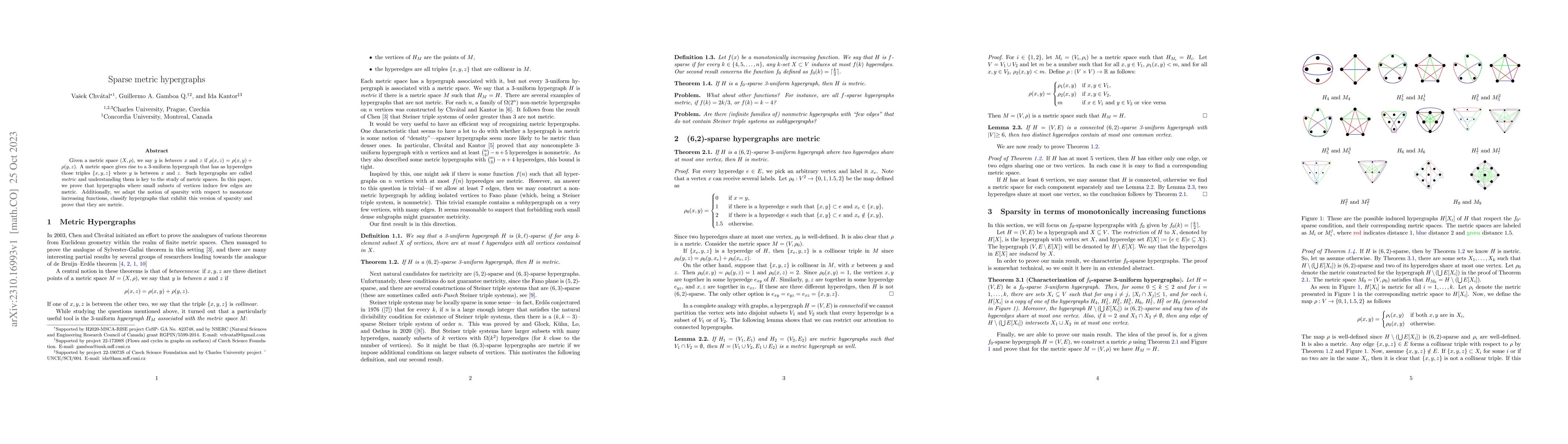 Thumbnail for Sparse metric hypergraphs