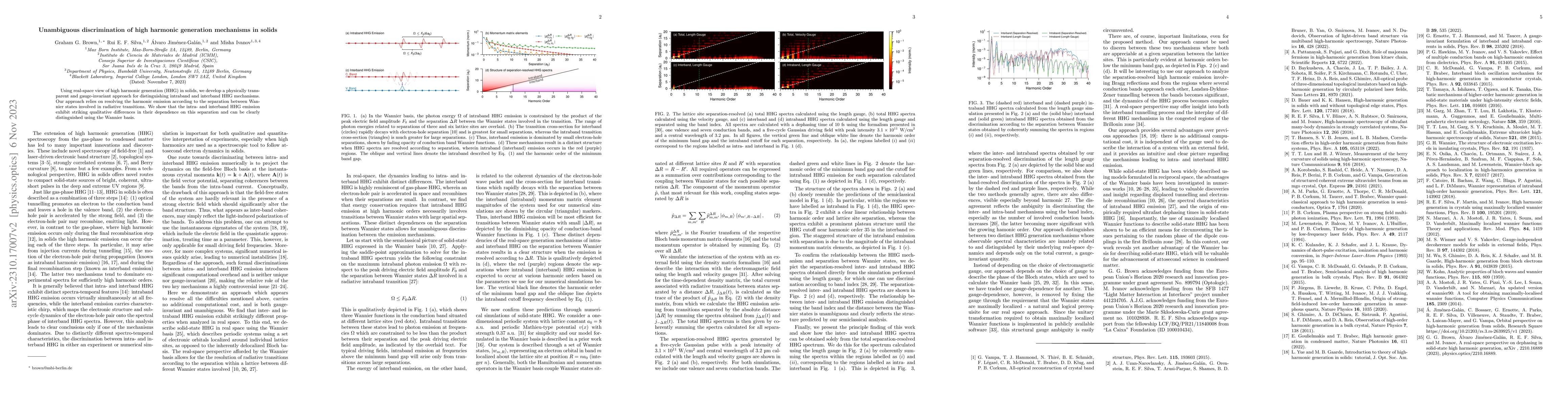 Thumbnail for Unambiguous discrimination of high harmonic generation mechanisms in
  solids