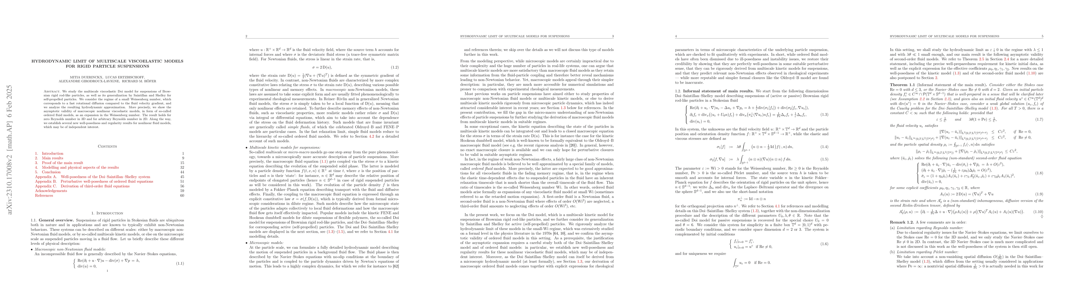 Thumbnail for Hydrodynamic limit of multiscale viscoelastic models for rigid particle
  suspensions