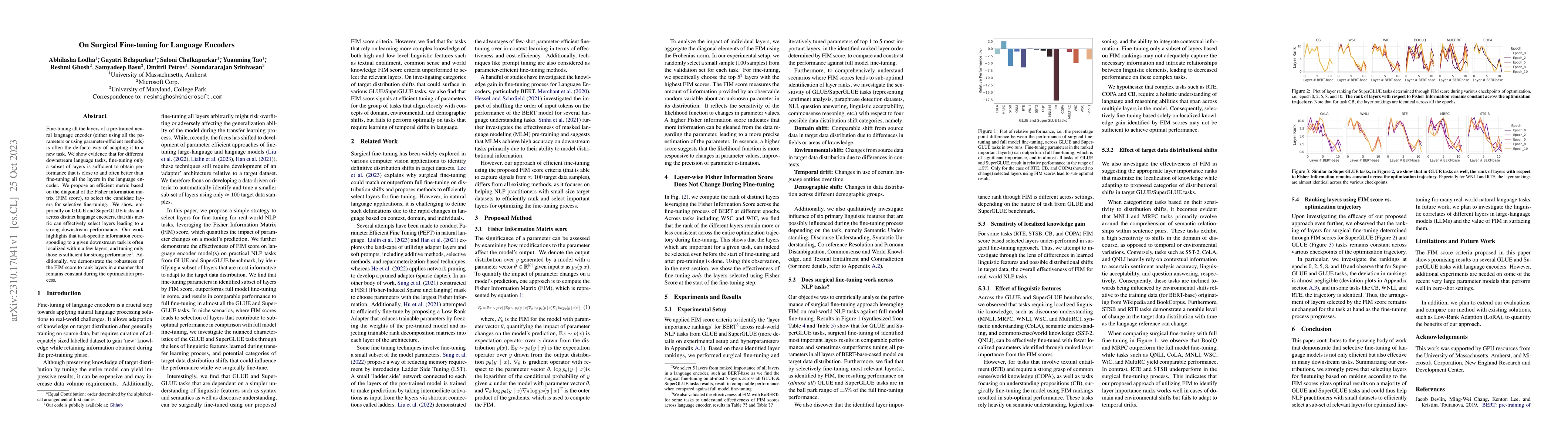Thumbnail for On Surgical Fine-tuning for Language Encoders