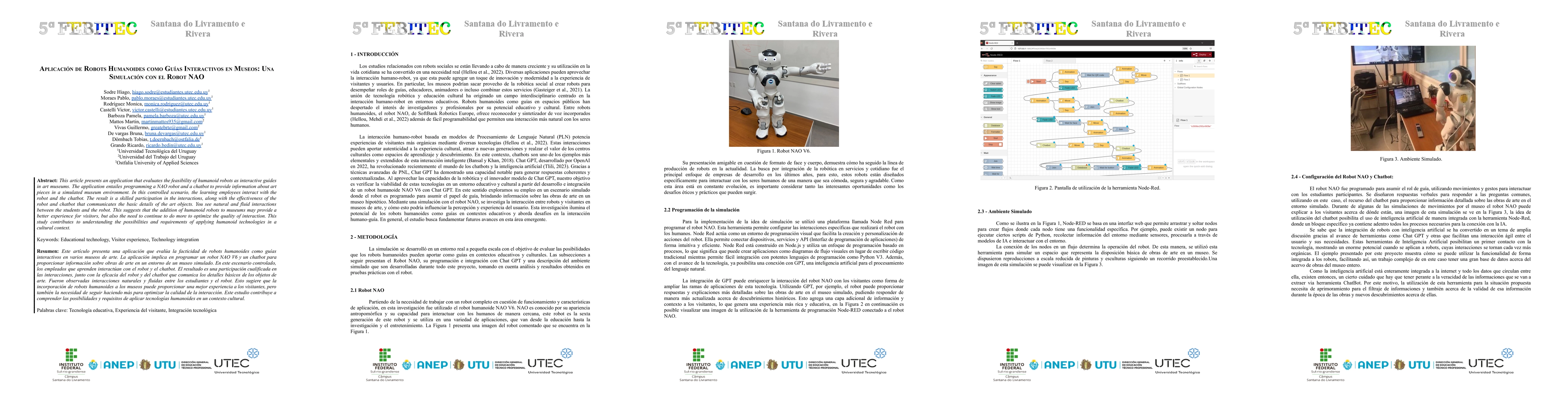 Thumbnail for Aplicacion de Robots Humanoides como Guias Interactivos en Museos: Una
  Simulacion con el Robot NAO