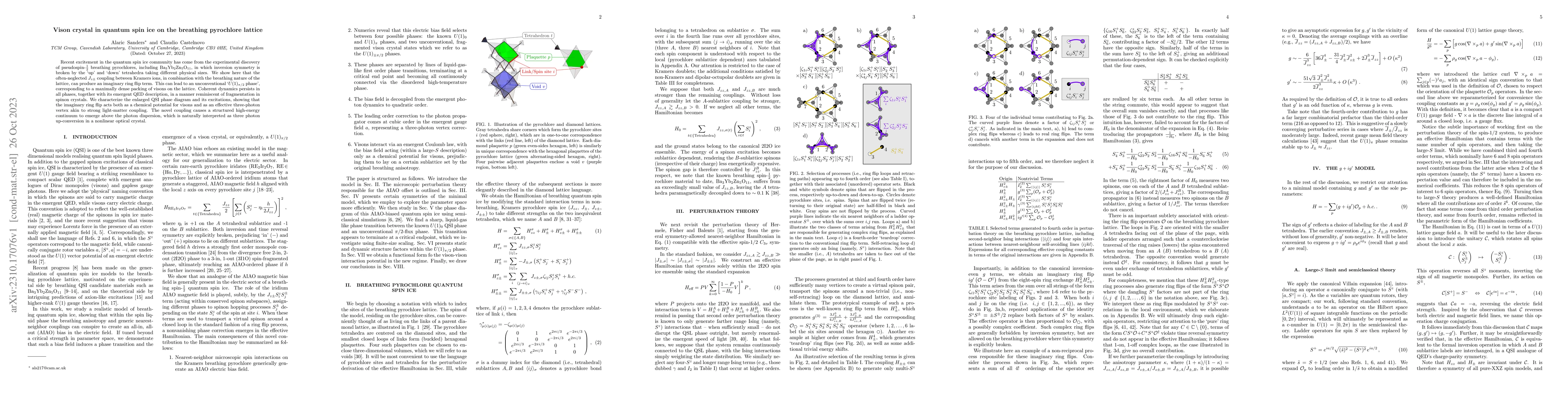 Thumbnail for Vison crystal in quantum spin ice on the breathing pyrochlore lattice
