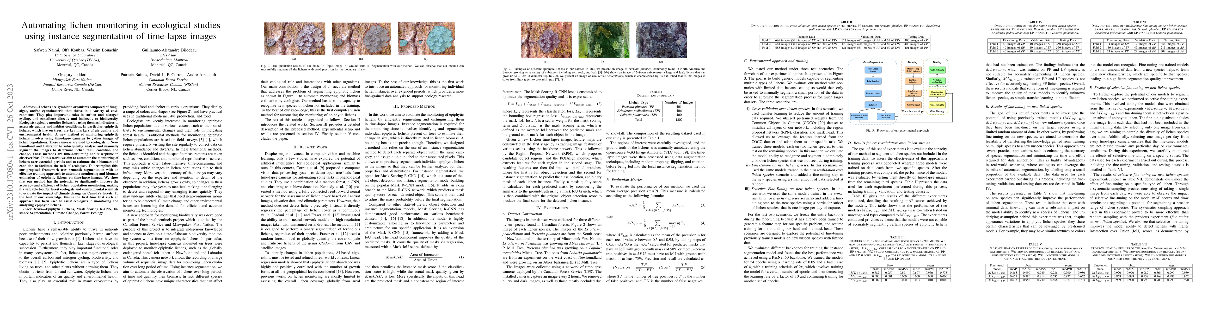 Thumbnail for Automating lichen monitoring in ecological studies using instance
  segmentation of time-lapse images