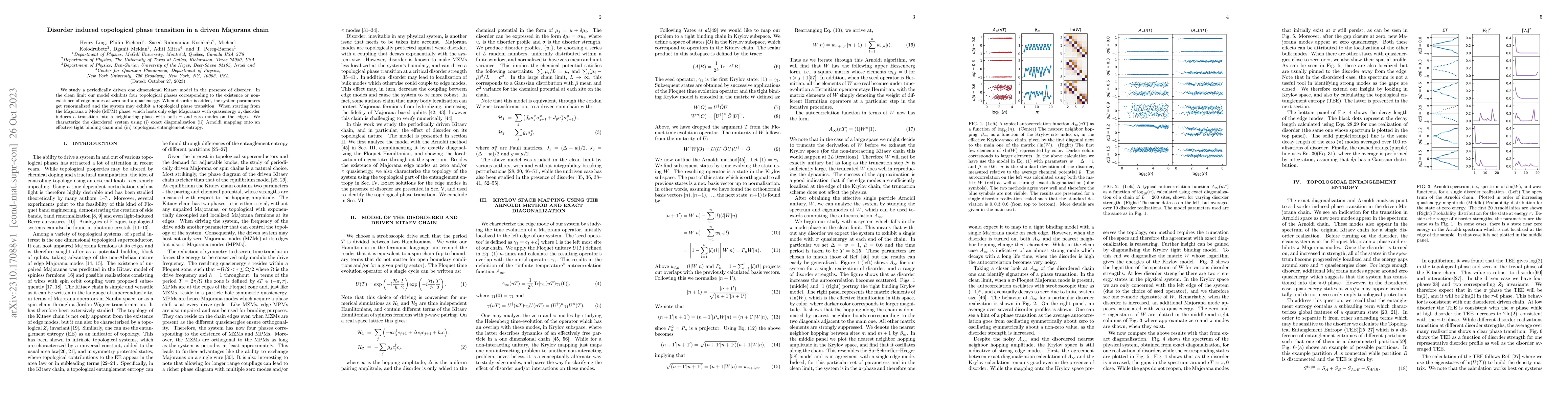 Thumbnail for Disorder induced topological phase transition in a driven Majorana chain