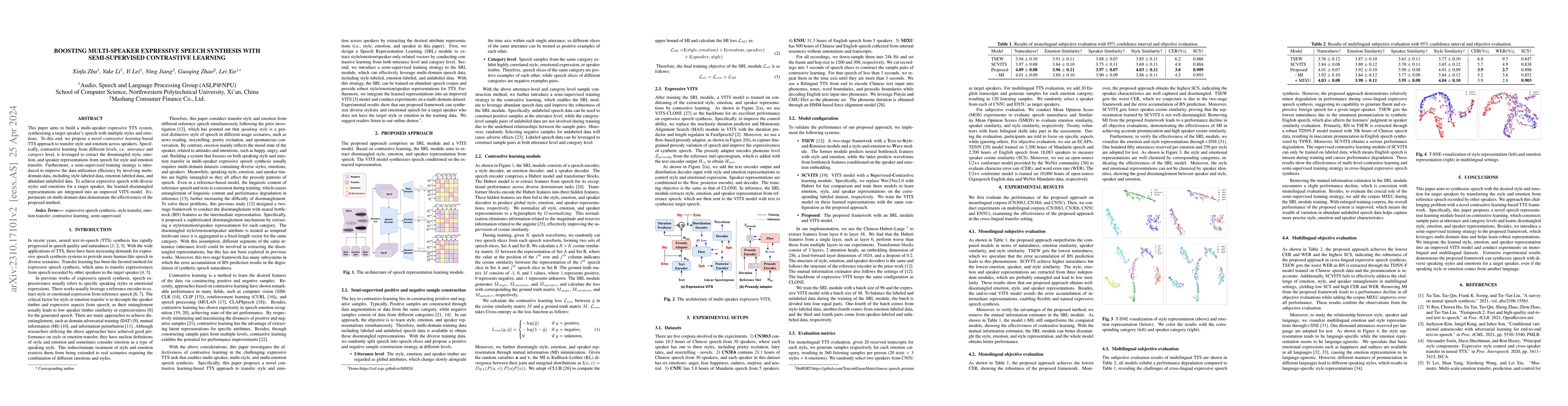Thumbnail for Boosting Multi-Speaker Expressive Speech Synthesis with Semi-supervised
  Contrastive Learning