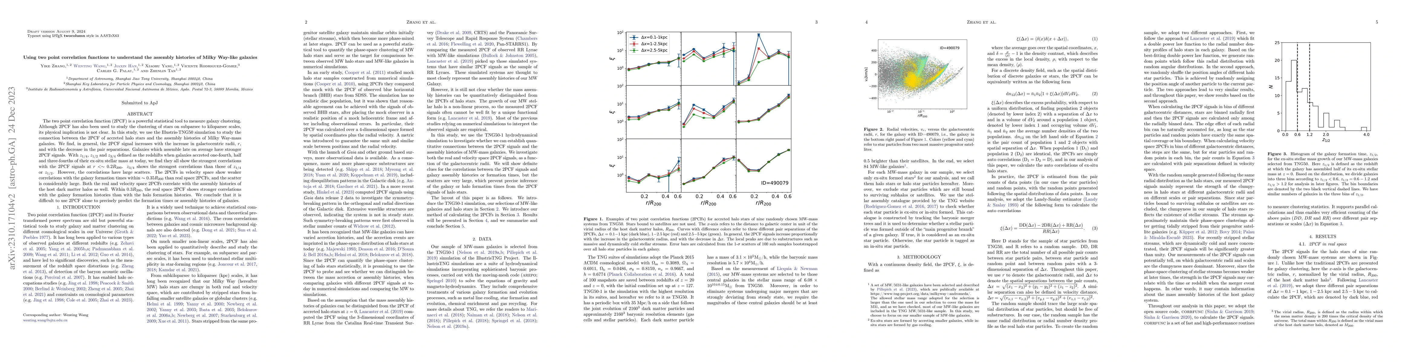 Thumbnail for Using two point correlation functions to understand the assembly
  histories of Milky Way-like galaxies