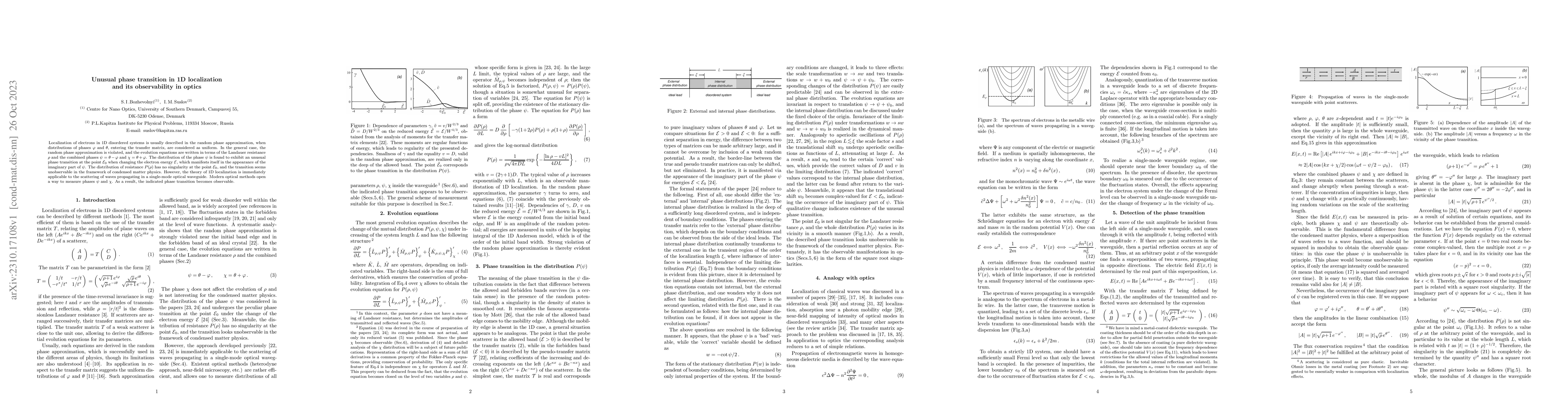 Thumbnail for Unusual phase transition in 1D localization and its observability in
  optics