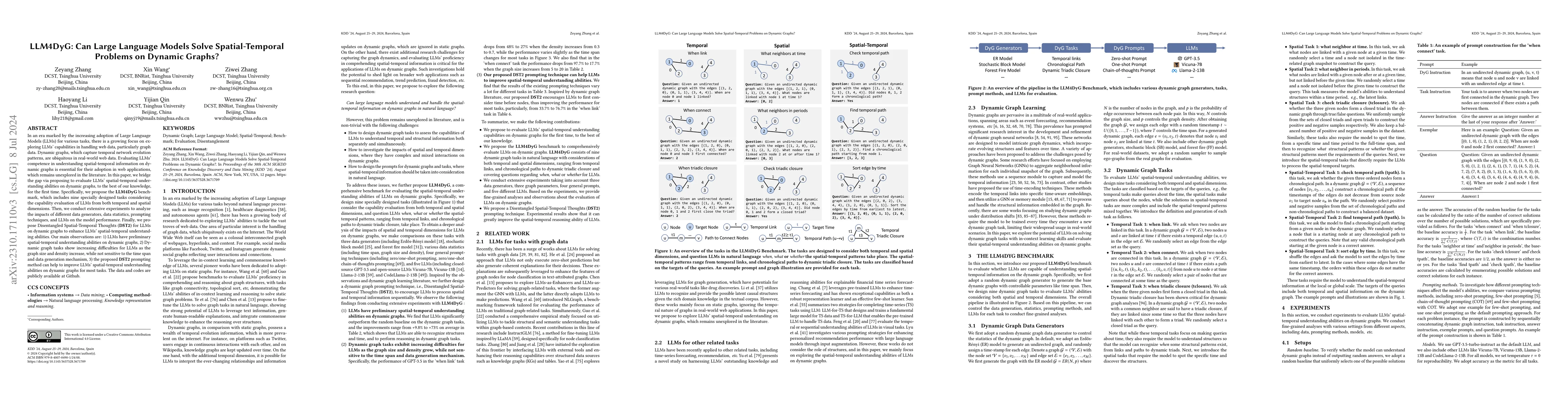 Thumbnail for LLM4DyG: Can Large Language Models Solve Spatial-Temporal Problems on
  Dynamic Graphs?