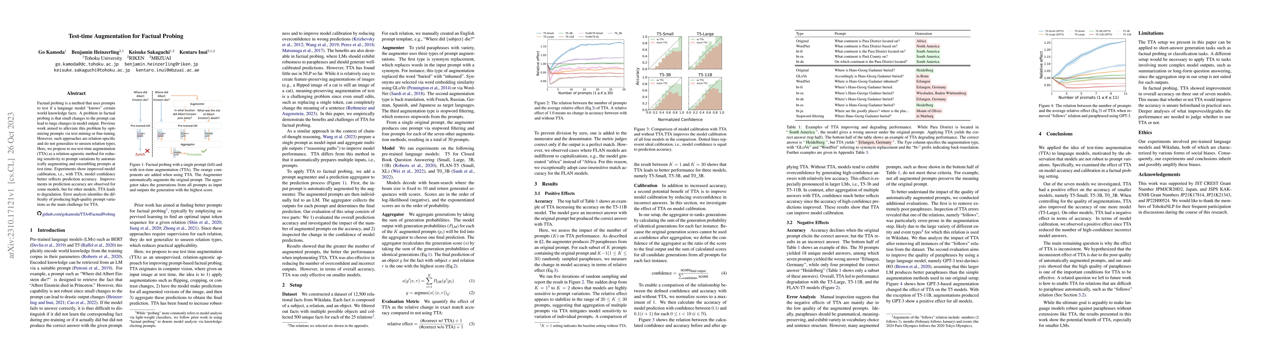 Thumbnail for Test-time Augmentation for Factual Probing