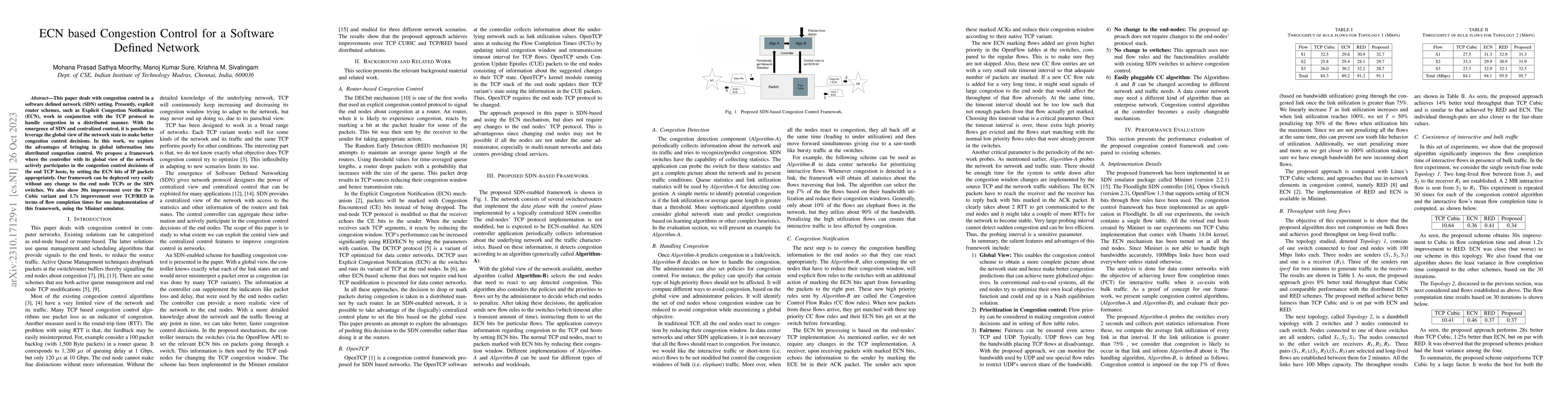 Thumbnail for ECN based Congestion Control for a Software Defined Network
