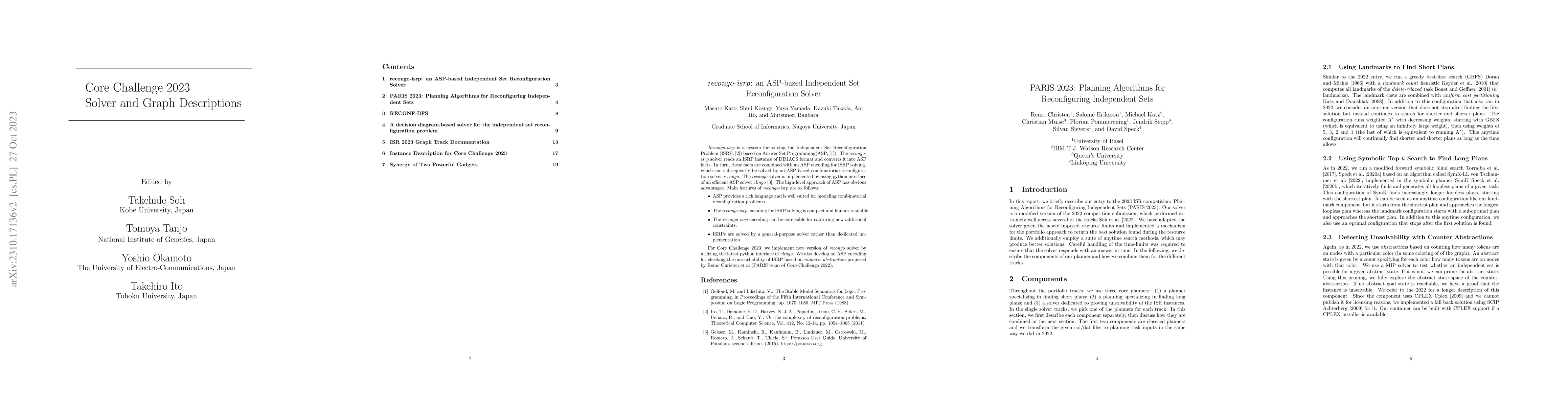 Thumbnail for Core Challenge 2023: Solver and Graph Descriptions