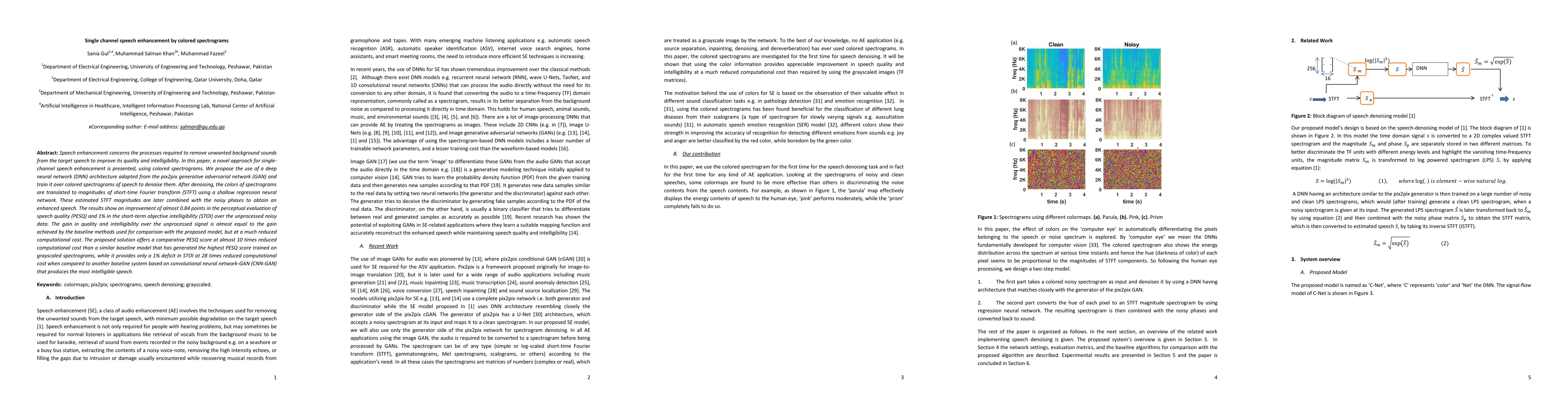 Thumbnail for Single channel speech enhancement by colored spectrograms
