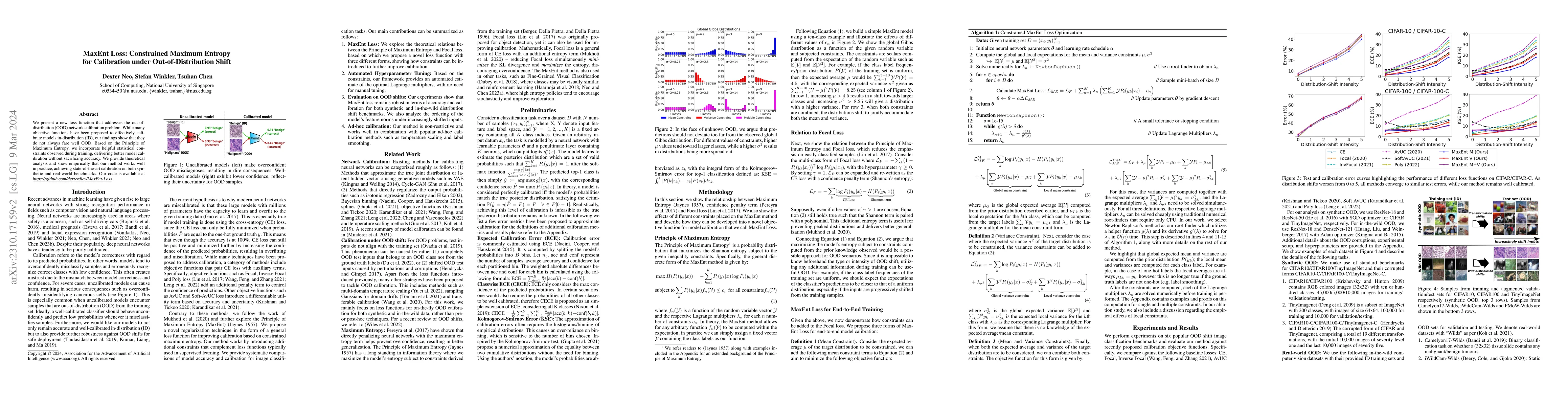 Thumbnail for MaxEnt Loss: Constrained Maximum Entropy for Calibration under
  Out-of-Distribution Shift