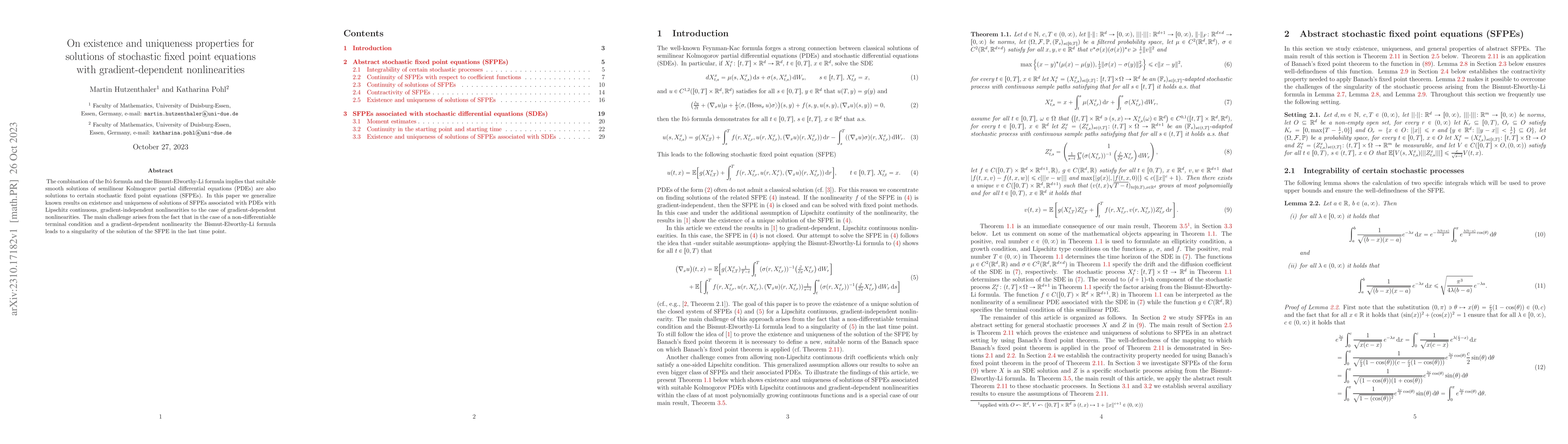 Thumbnail for On existence and uniqueness properties for solutions of stochastic fixed
  point equations with gradient-dependent nonlinearities