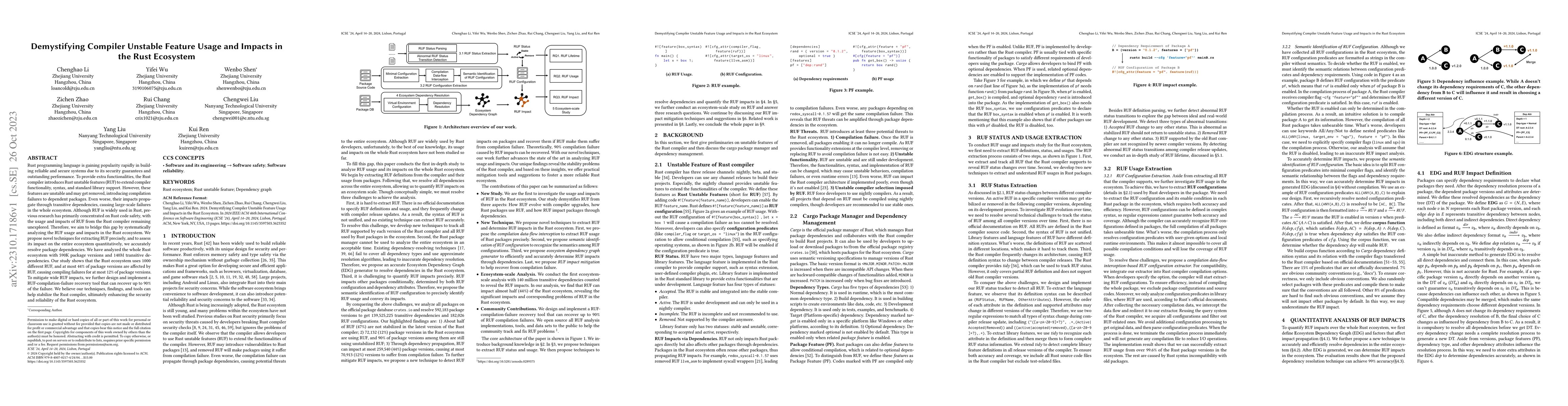 Thumbnail for Demystifying Compiler Unstable Feature Usage and Impacts in the Rust
  Ecosystem