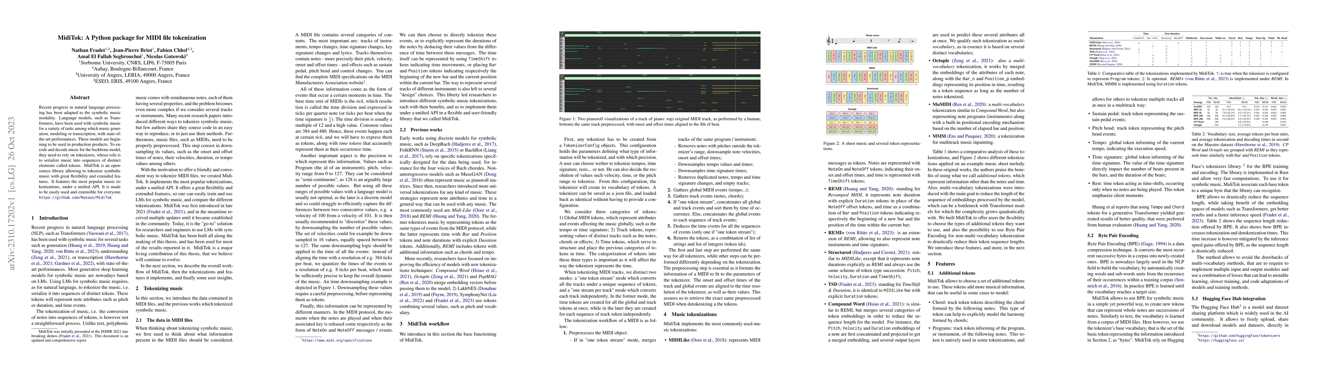 Thumbnail for miditok: A Python package for MIDI file tokenization
