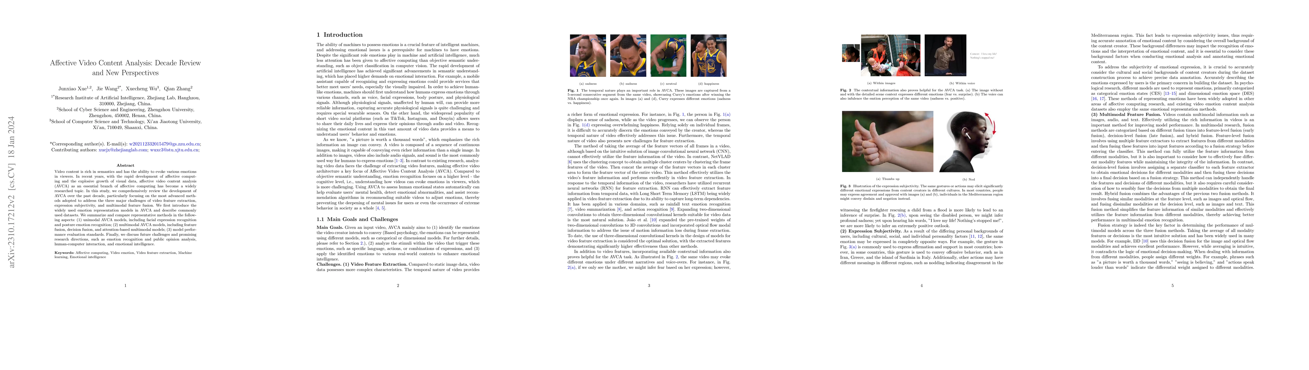 Thumbnail for Affective Video Content Analysis: Decade Review and New Perspectives