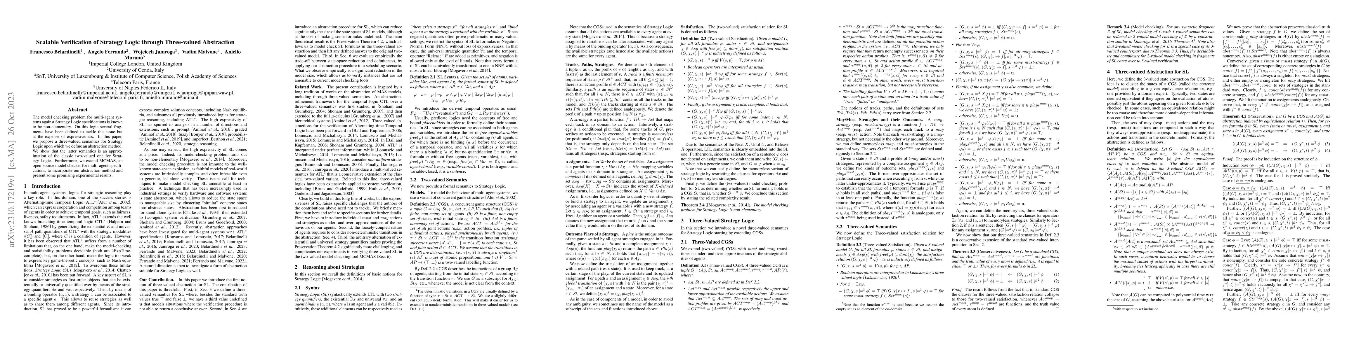 Thumbnail for Scalable Verification of Strategy Logic through Three-valued Abstraction