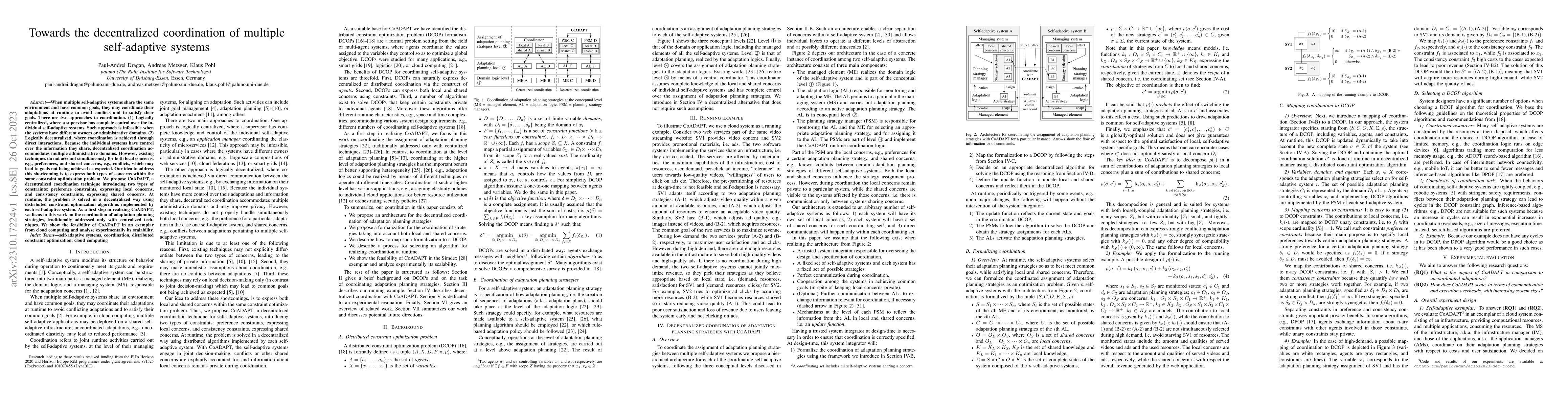 Thumbnail for Towards the decentralized coordination of multiple self-adaptive systems