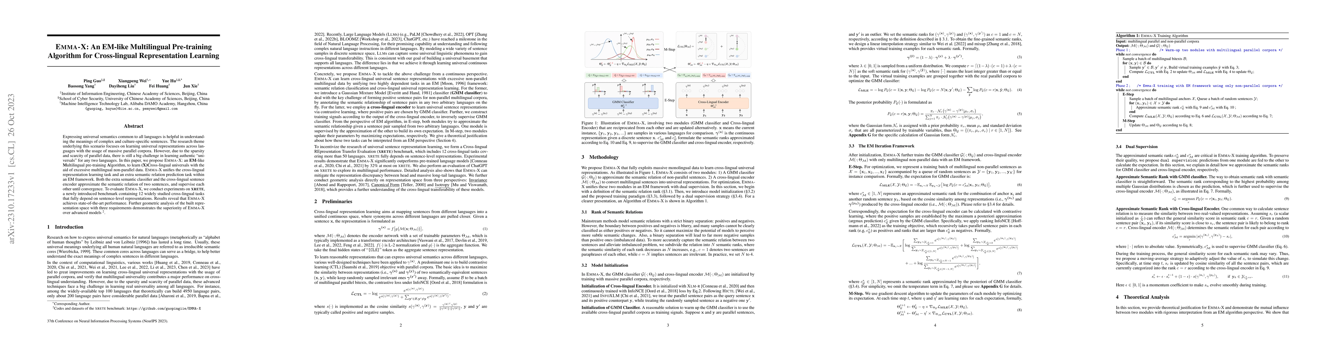 Thumbnail for EMMA-X: An EM-like Multilingual Pre-training Algorithm for Cross-lingual
  Representation Learning