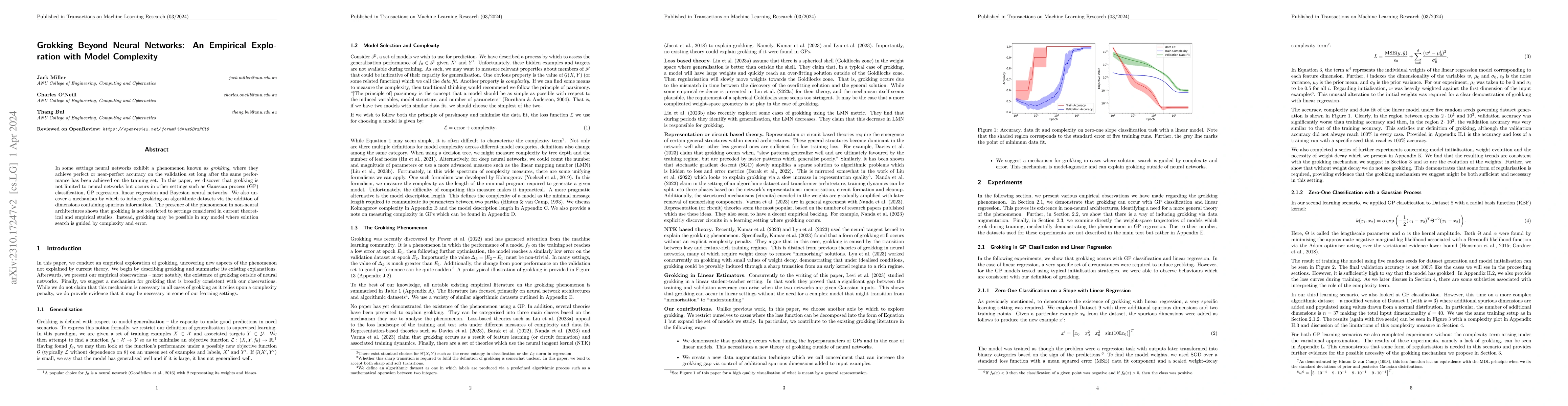 Thumbnail for Grokking Beyond Neural Networks: An Empirical Exploration with Model
  Complexity