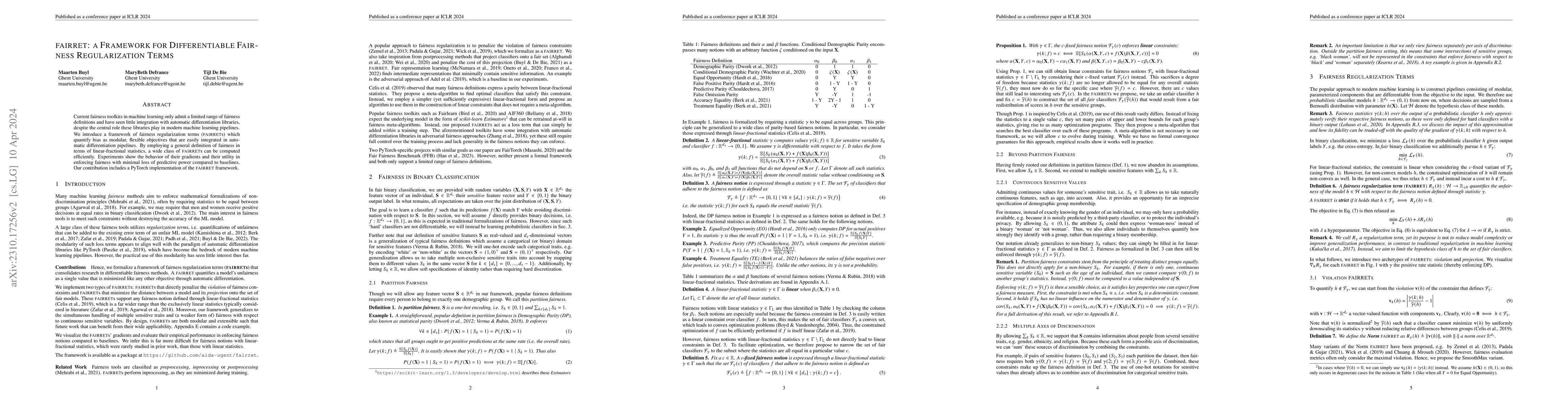 Thumbnail for fairret: a Framework for Differentiable Fairness Regularization Terms