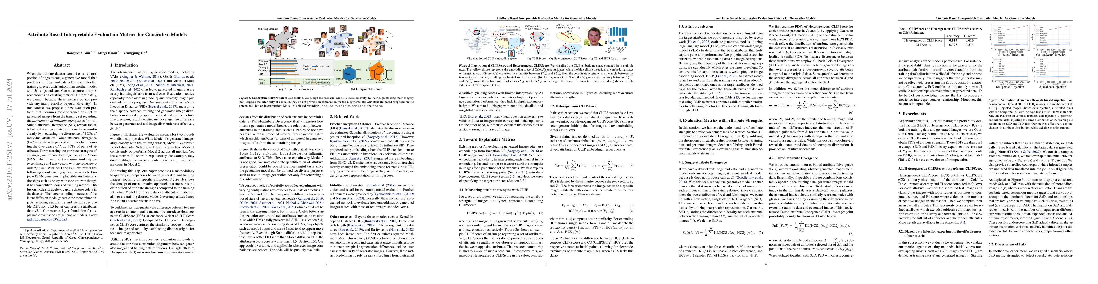 Thumbnail for Attribute Based Interpretable Evaluation Metrics for Generative Models