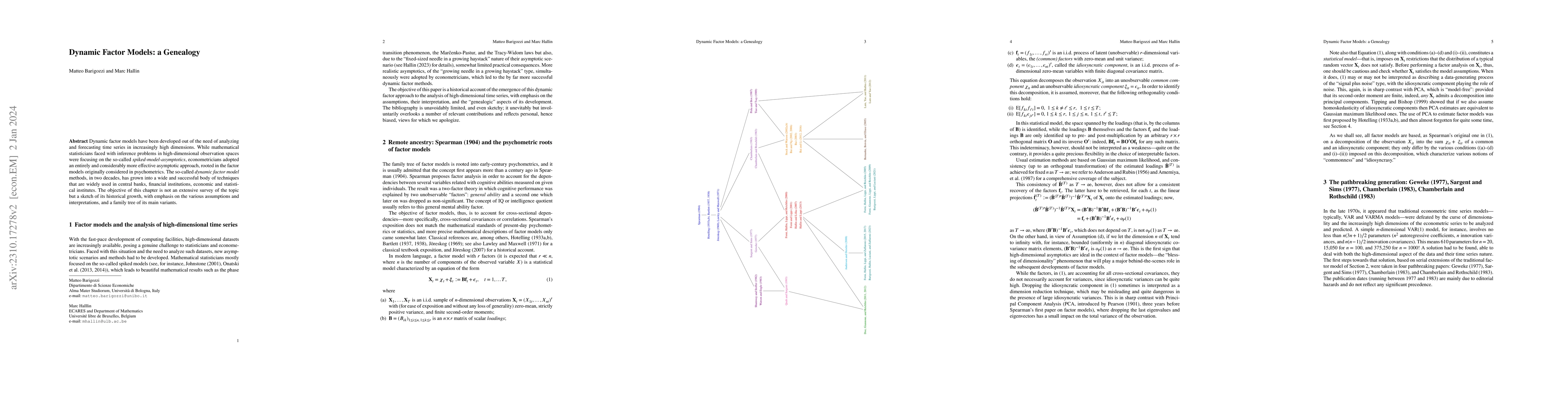 Thumbnail for Dynamic Factor Models: a Genealogy