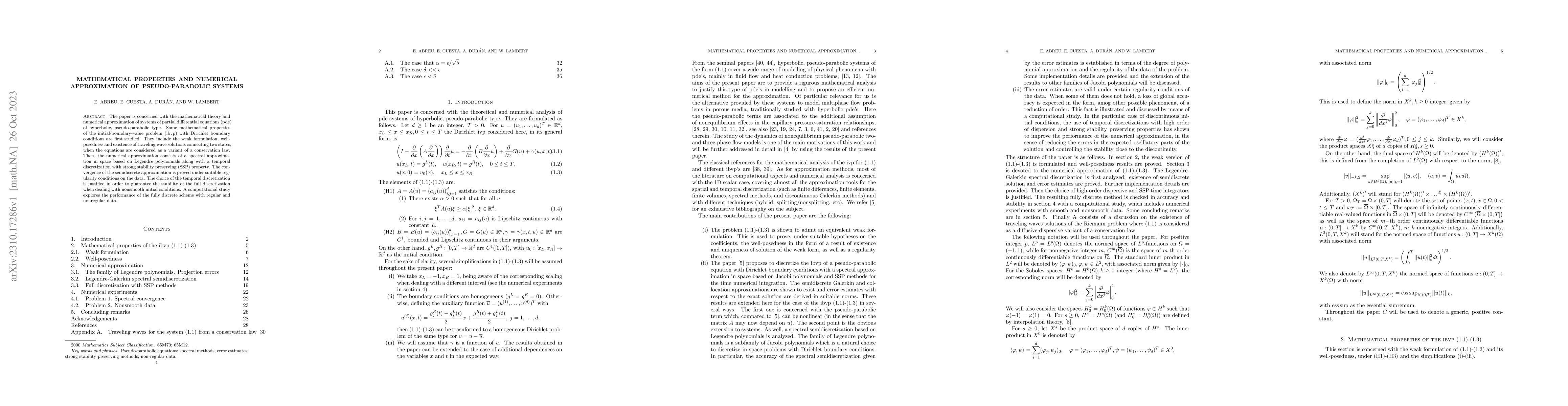 Thumbnail for Mathematical properties and numerical approximation of pseudo-parabolic
  systems