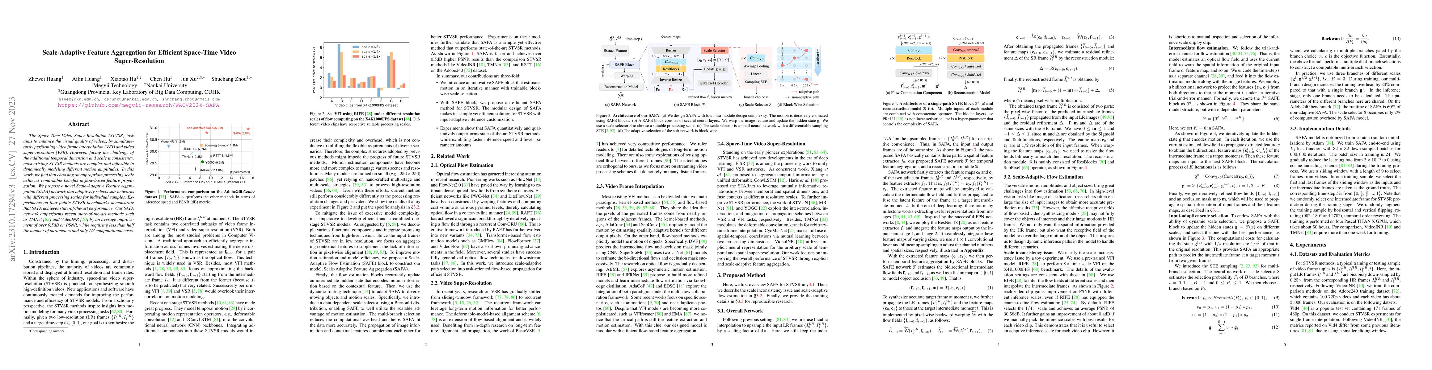 Thumbnail for Scale-Adaptive Feature Aggregation for Efficient Space-Time Video
  Super-Resolution