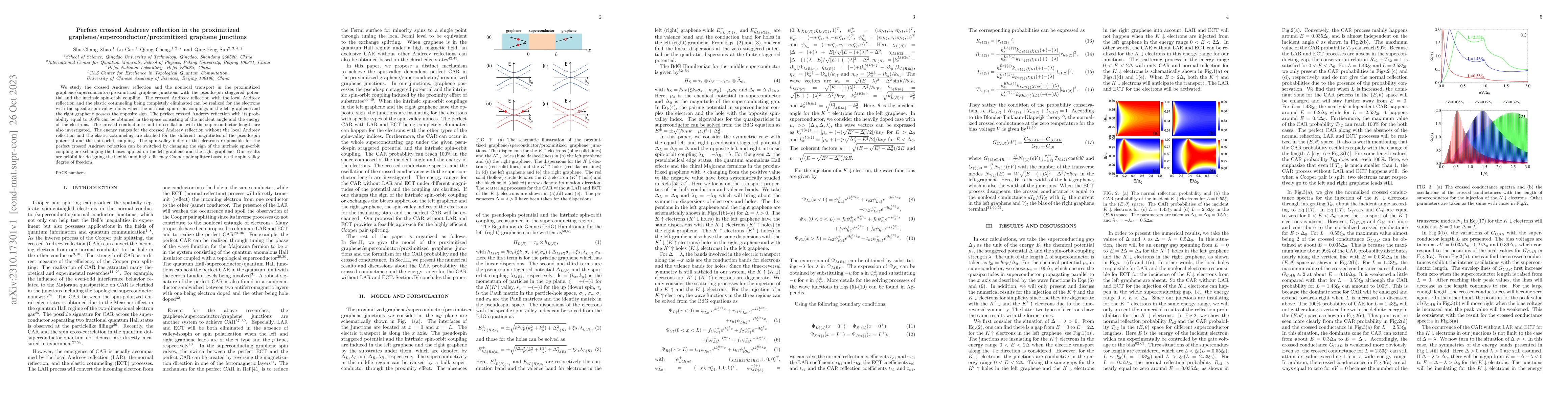 Thumbnail for Perfect crossed Andreev reflection in the proximitized
  graphene/superconductor/proximitized graphene junctions