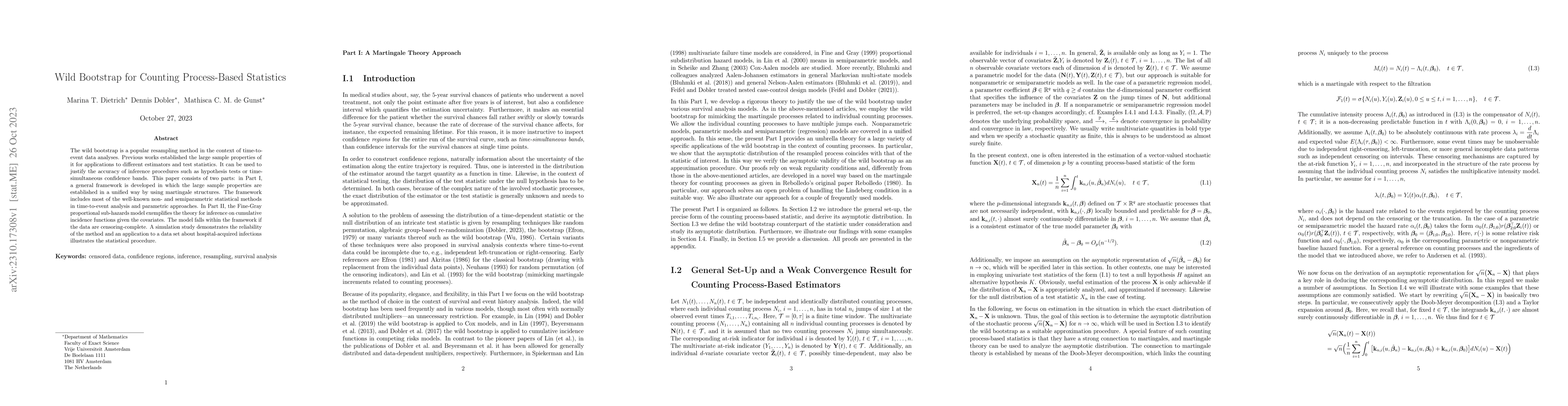 Thumbnail for Wild Bootstrap for Counting Process-Based Statistics