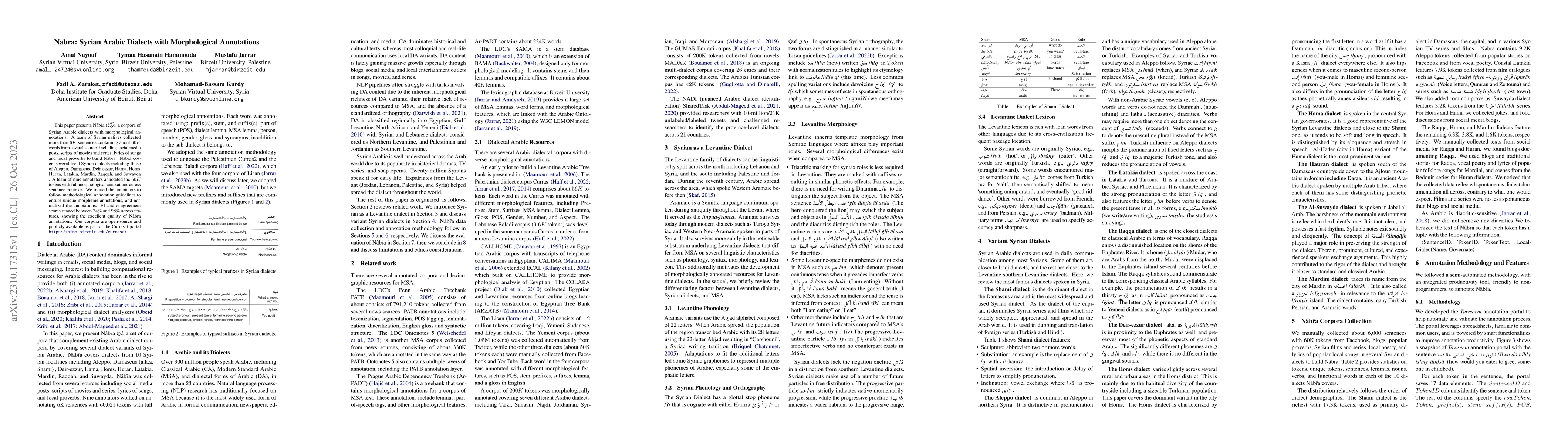 Thumbnail for Nabra: Syrian Arabic Dialects with Morphological Annotations