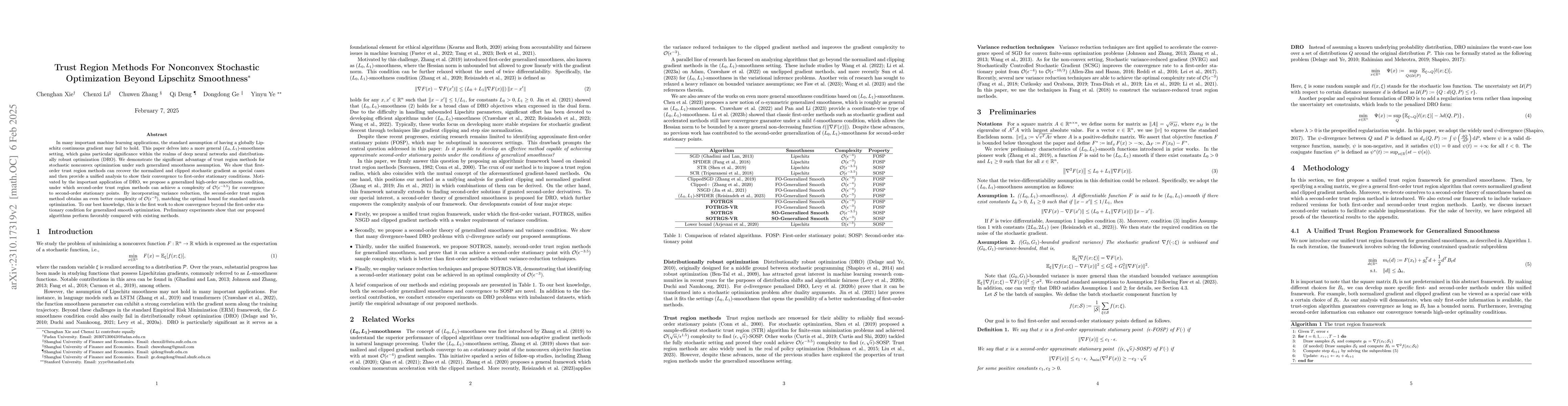 Thumbnail for Trust Region Methods For Nonconvex Stochastic Optimization Beyond
  Lipschitz Smoothness