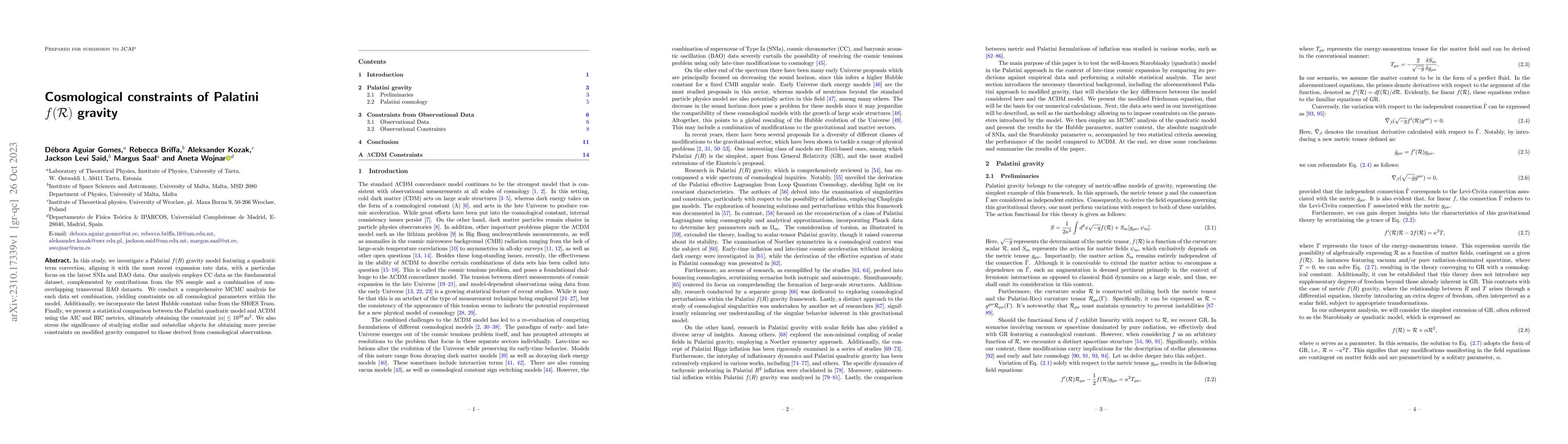 Thumbnail for Cosmological constraints of Palatini $f(\mathcal{R})$ gravity