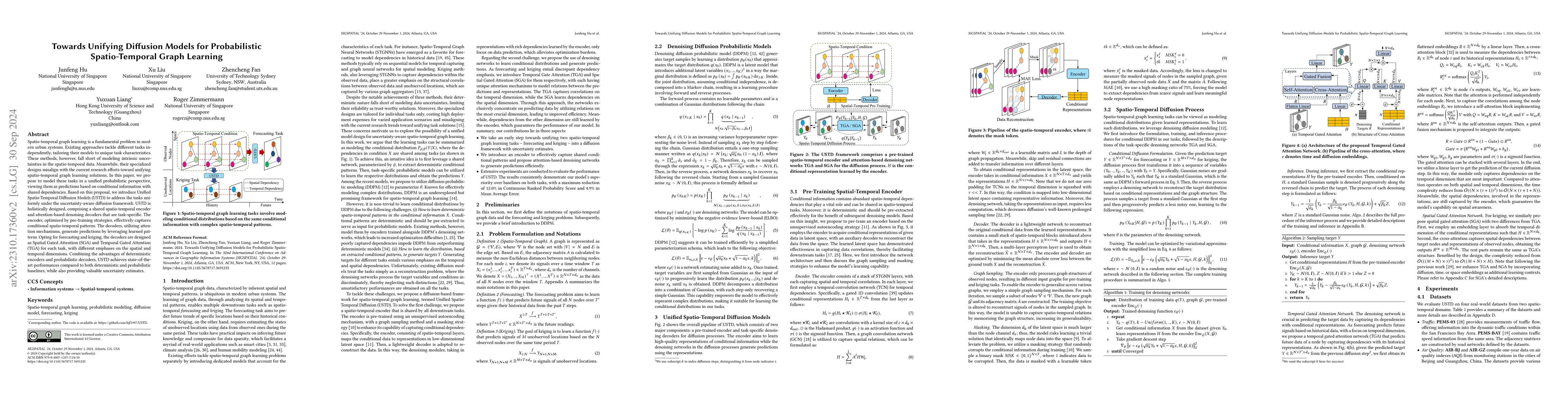 Thumbnail for Towards Unifying Diffusion Models for Probabilistic Spatio-Temporal
  Graph Learning