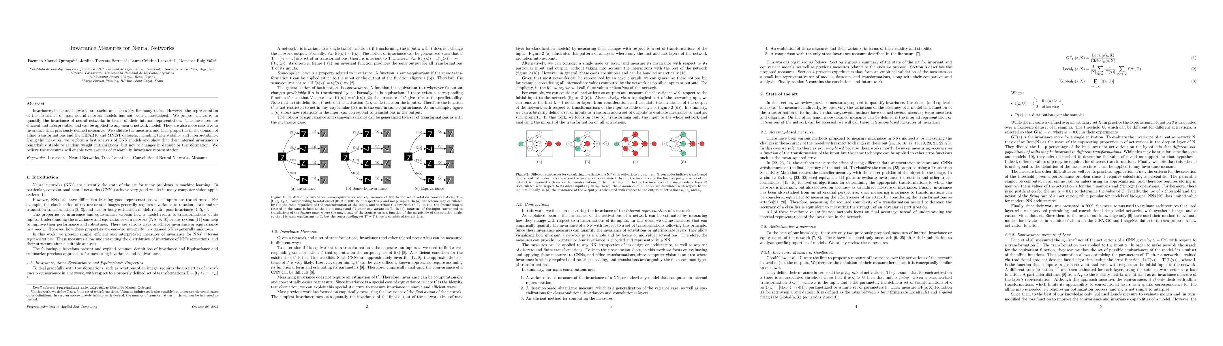 Thumbnail for Invariance Measures for Neural Networks